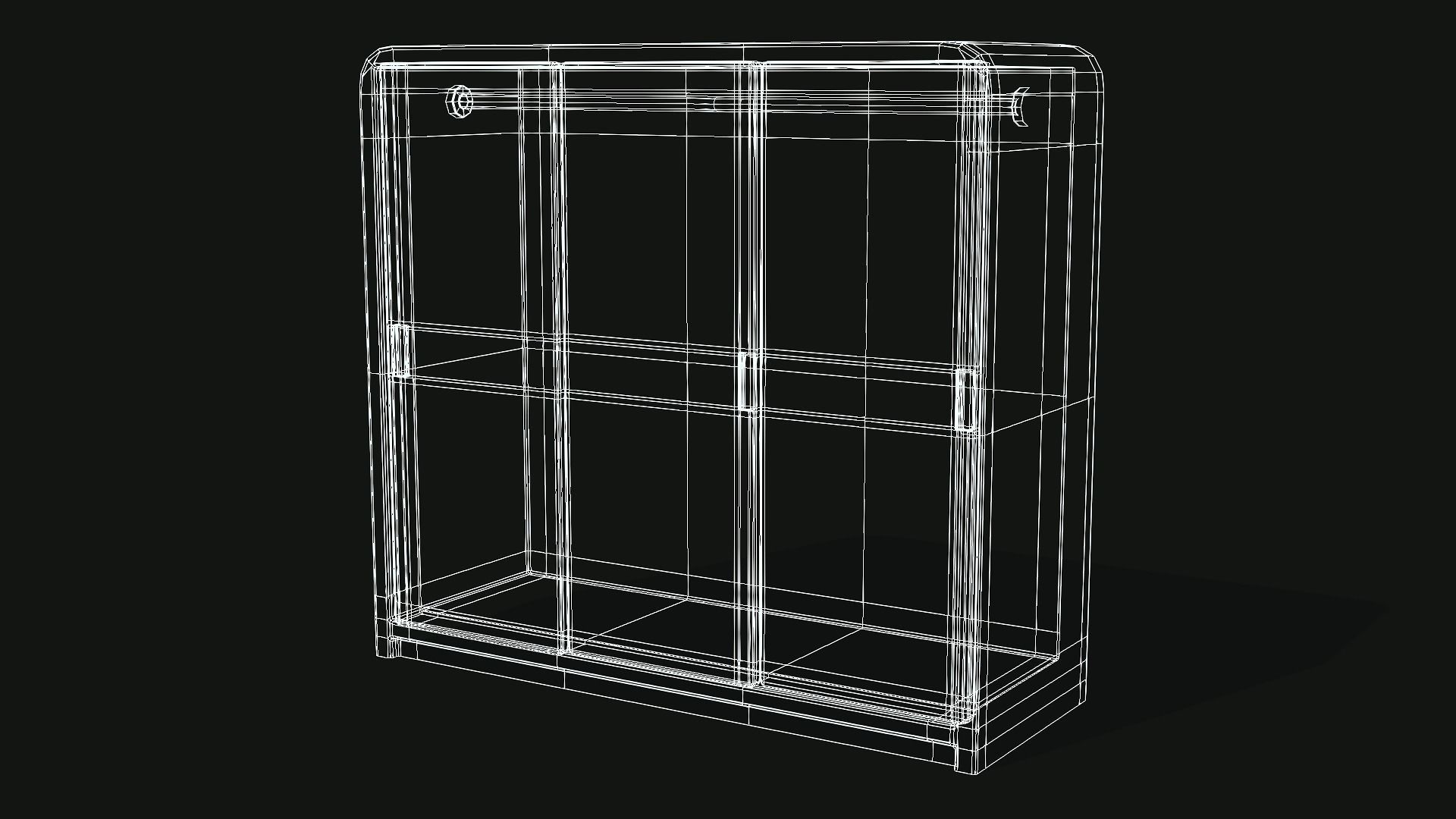 Wardrob Low-poly 3D model_1