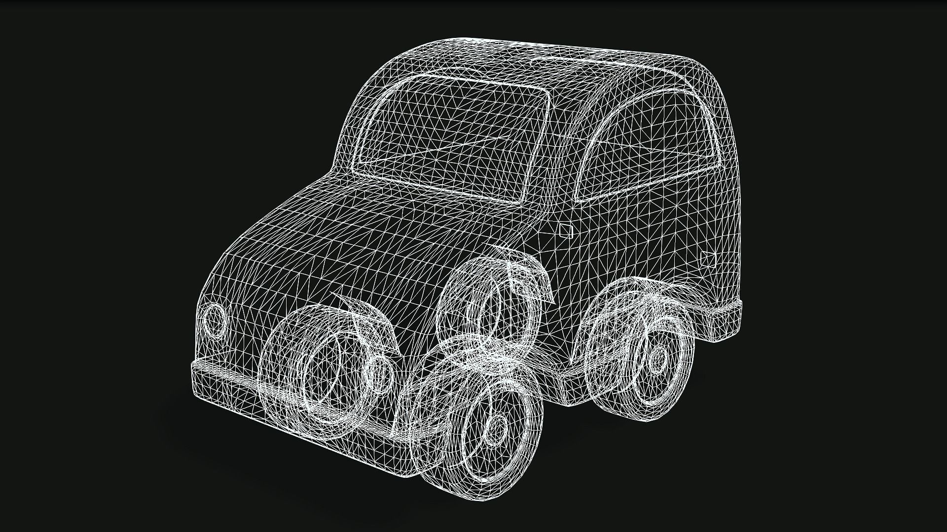 Toy Car Low-poly 3D model_1