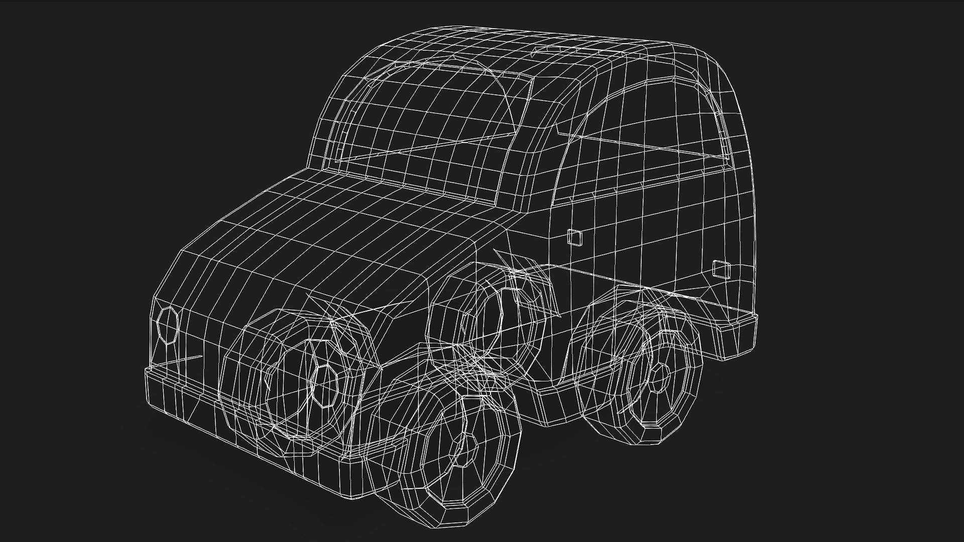 Toy Car Low-poly 3D model_2