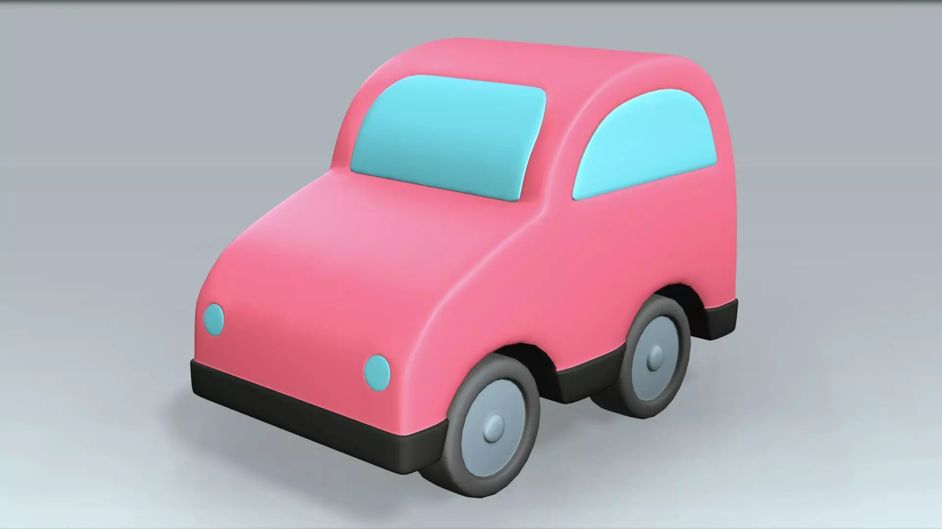 Toy Car Low-poly 3D model_0