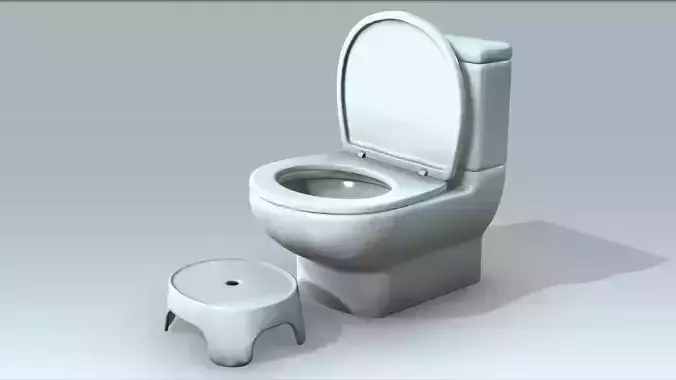 Toilet Low-poly 3D model