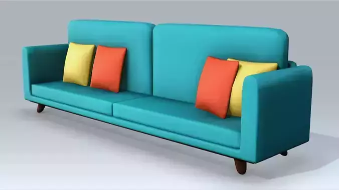 Modern Style Sofa Low-poly 3D model