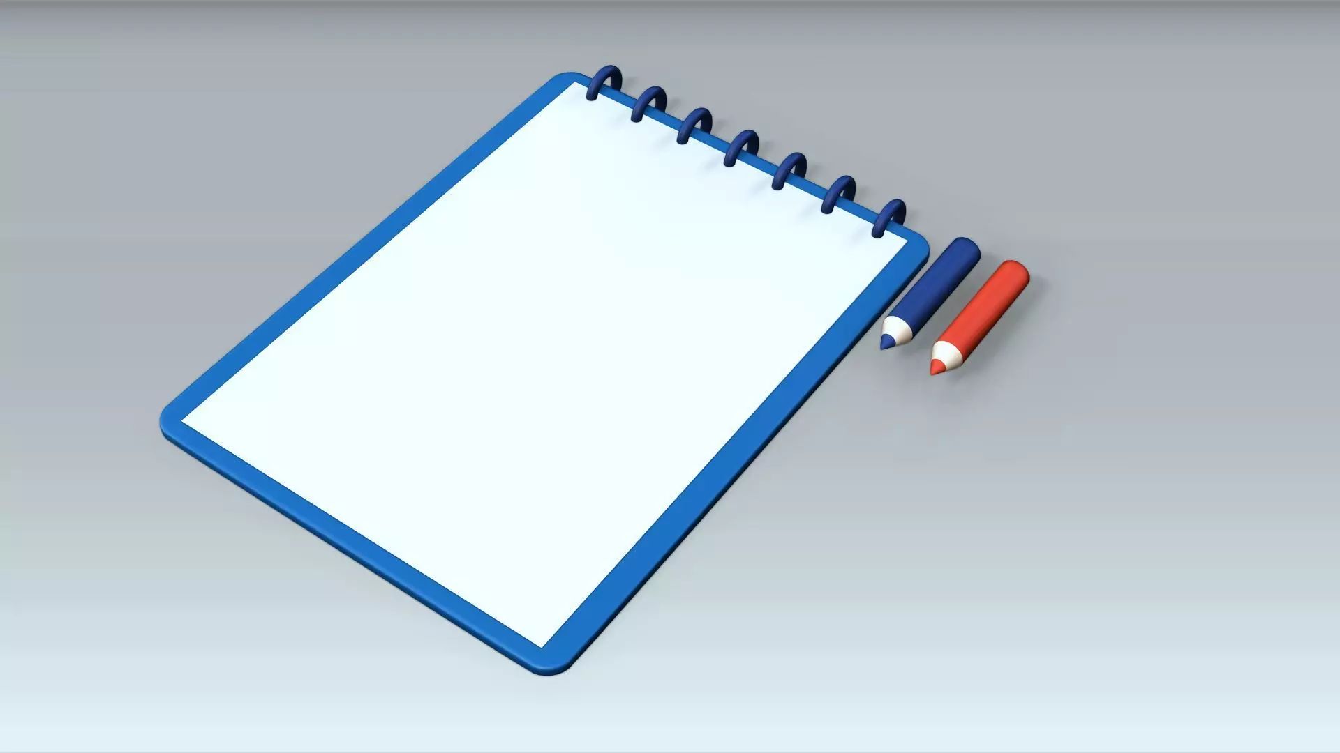 Pencil and Drawing Paper Low-poly 3D model_0