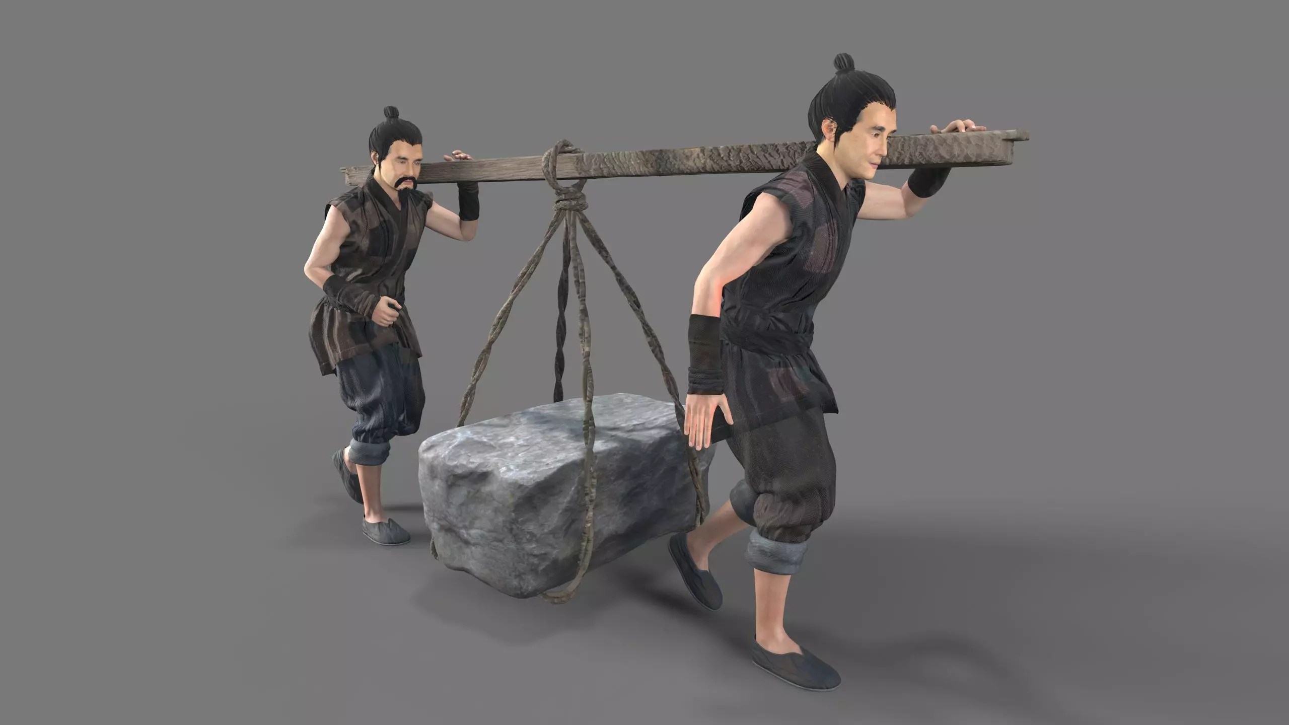 Worker Character 3D model Low-poly 3D model_0