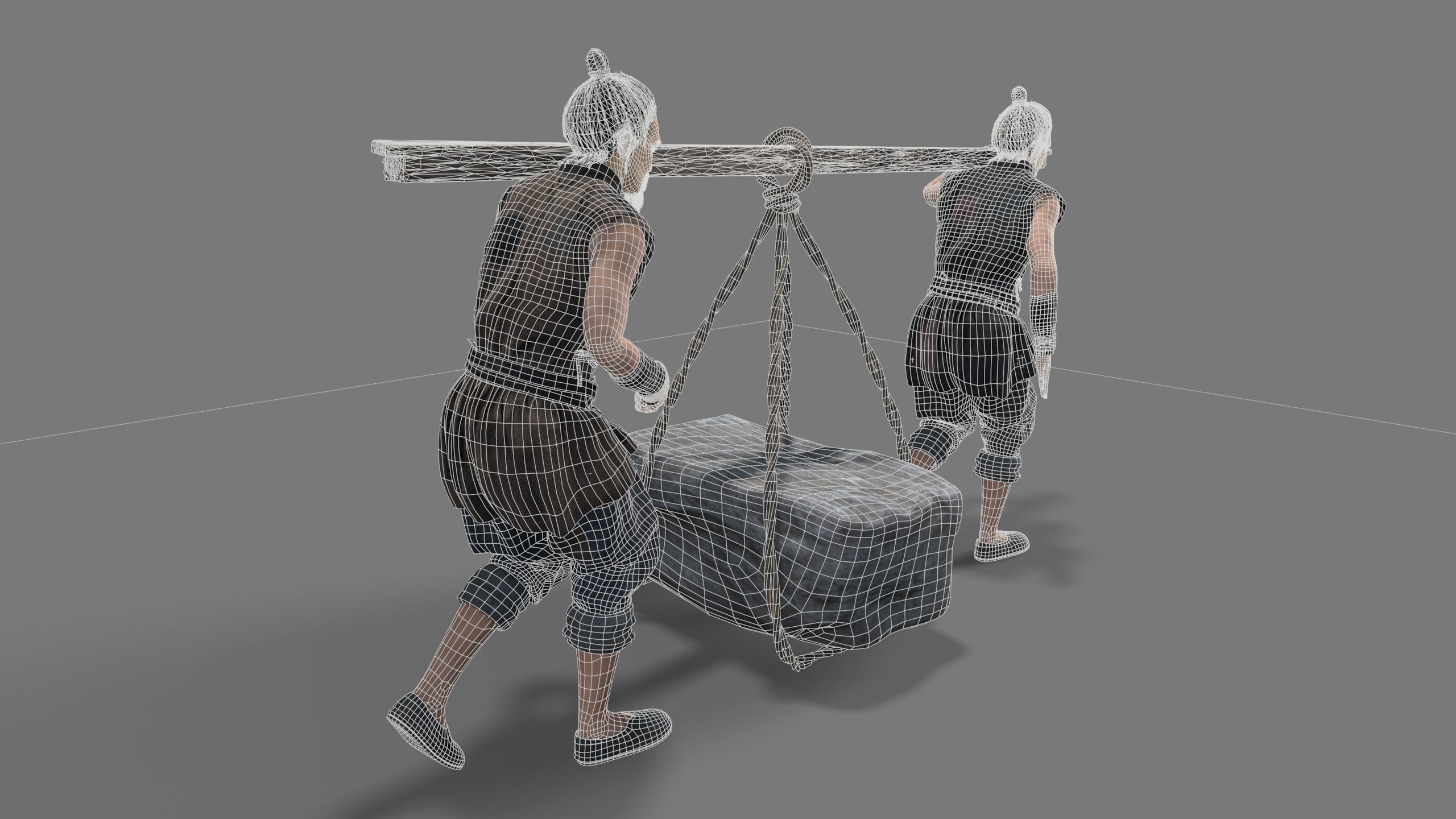 Worker Character 3D model Low-poly 3D model_10