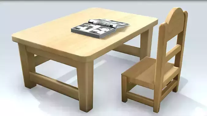 Comics Desk Low-poly 3D model