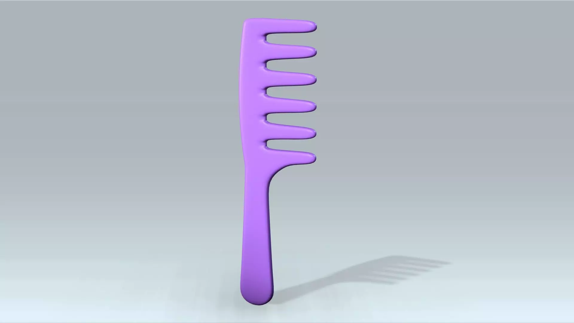 Hair Comb Low-poly 3D model_0