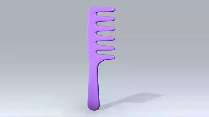 Hair Comb Low-poly 3D model