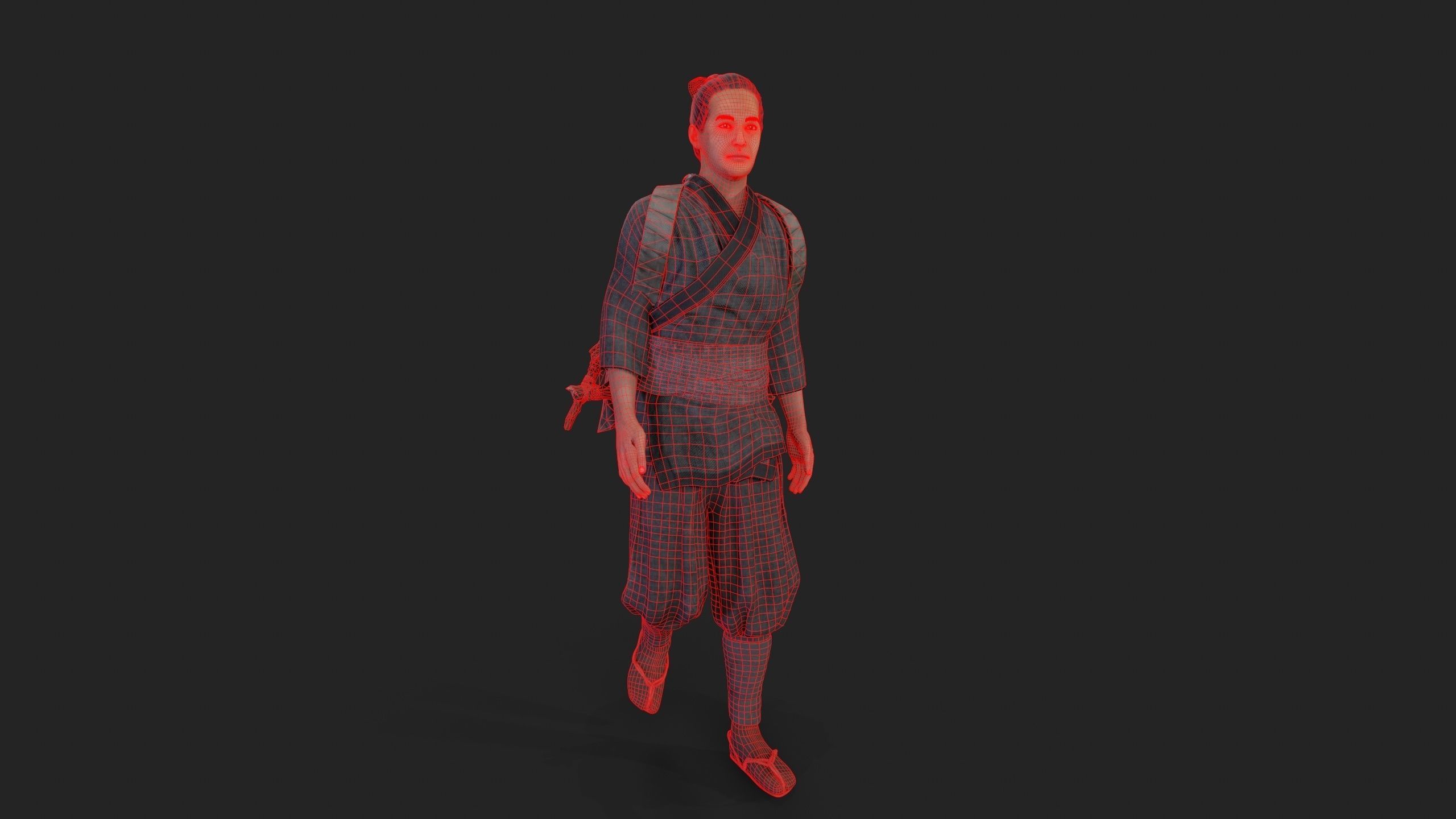 farmer avatar Low-poly 3D model_14