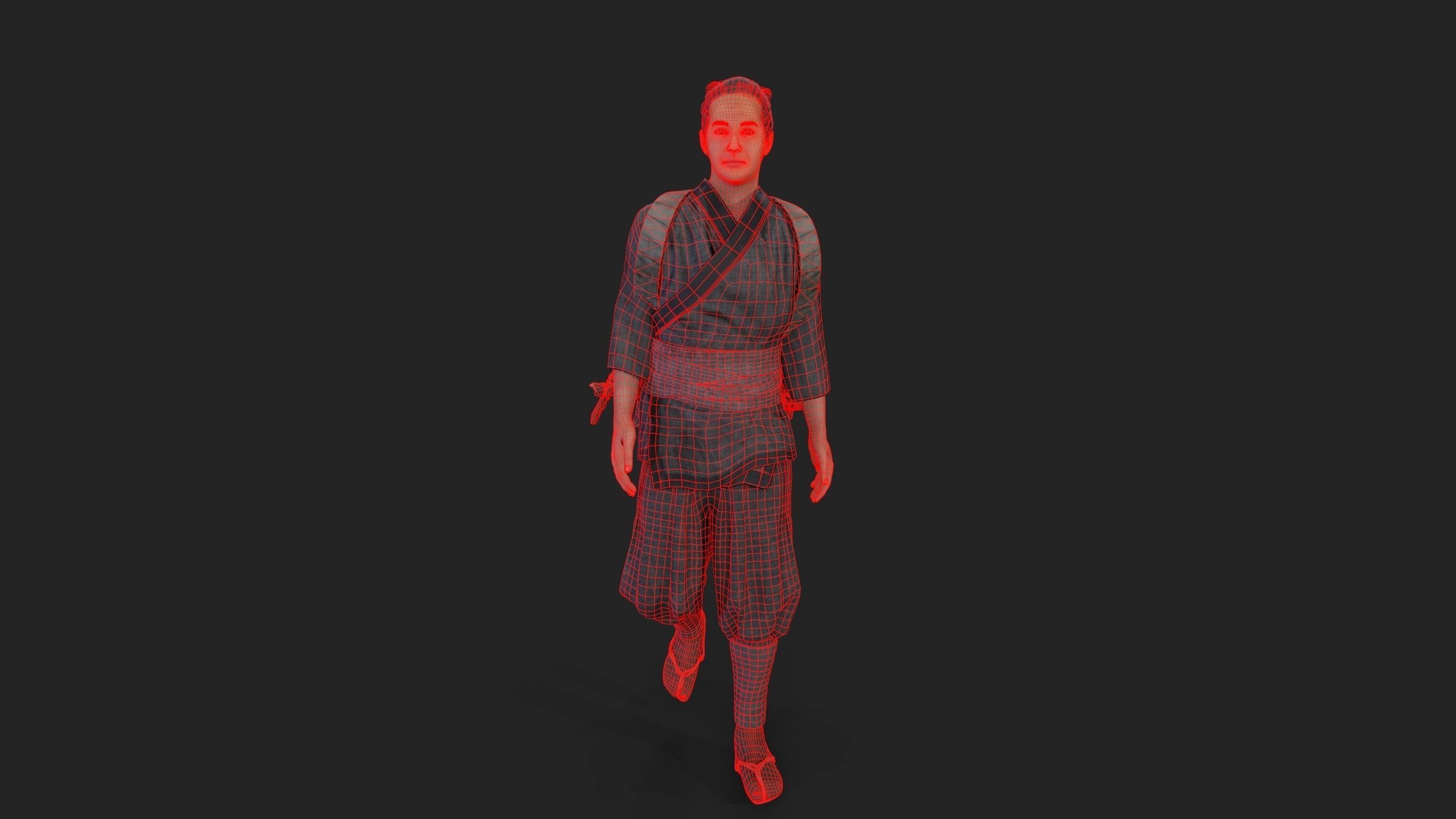 farmer avatar Low-poly 3D model_10