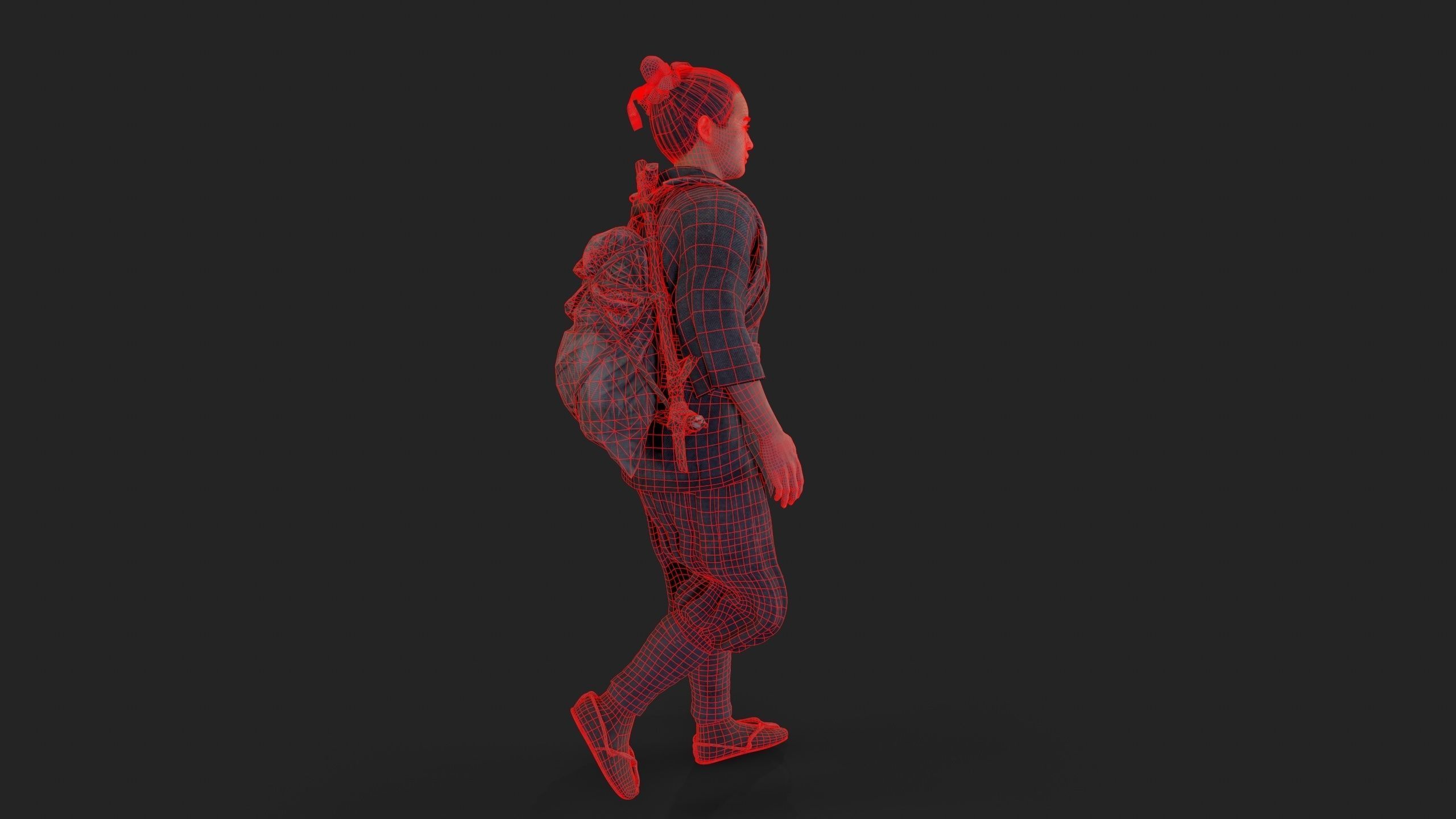 farmer avatar Low-poly 3D model_13