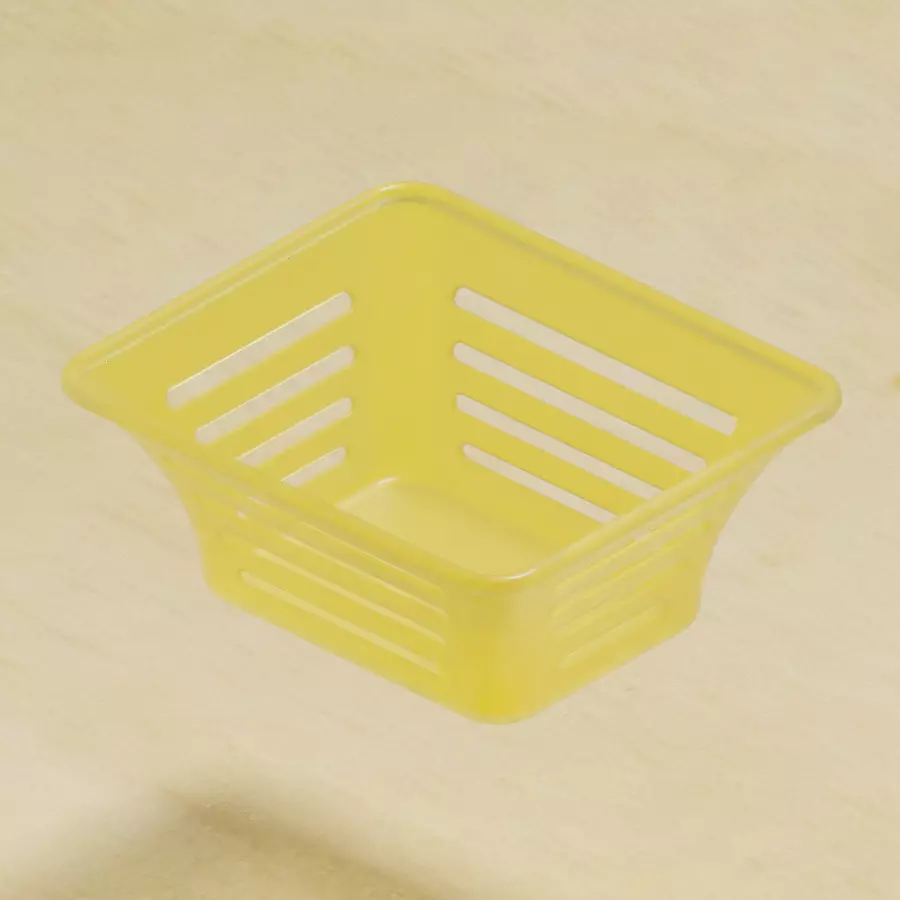 Transparent Storage Basket 3D model_0