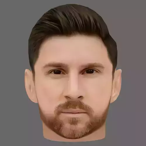 Lionel Messi Head - Low poly head for game Low-poly 3D model