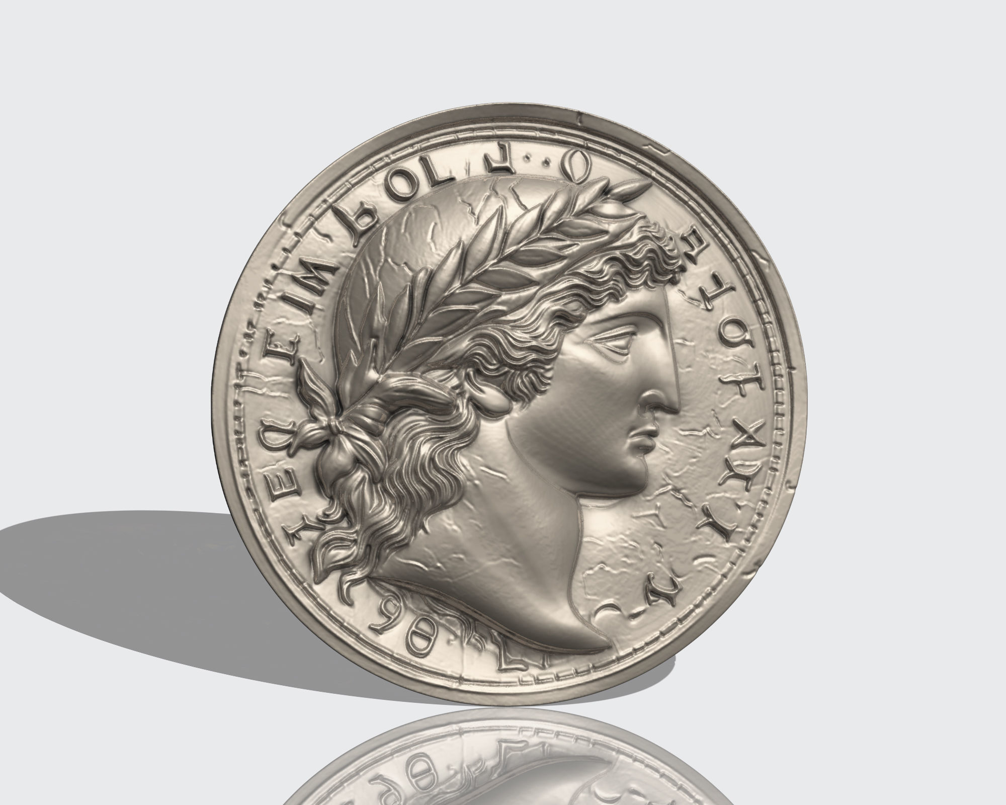 ANCIENT ROMAN COIN PENDANT M2 3D print model_1