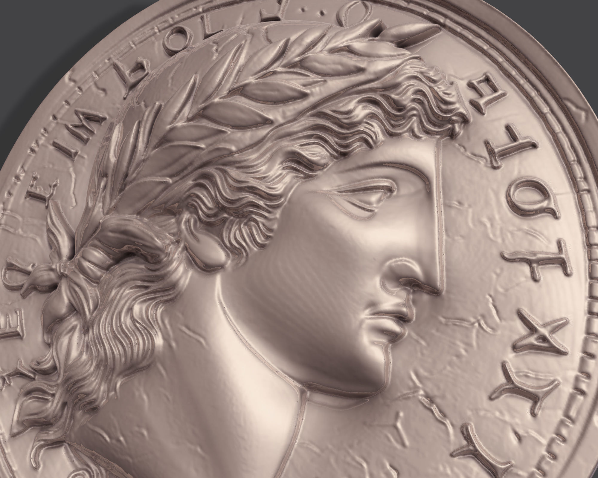 ANCIENT ROMAN COIN PENDANT M2 3D print model_3