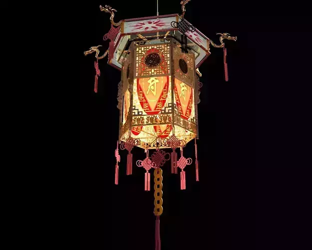 Chinese palace lantern   3D model