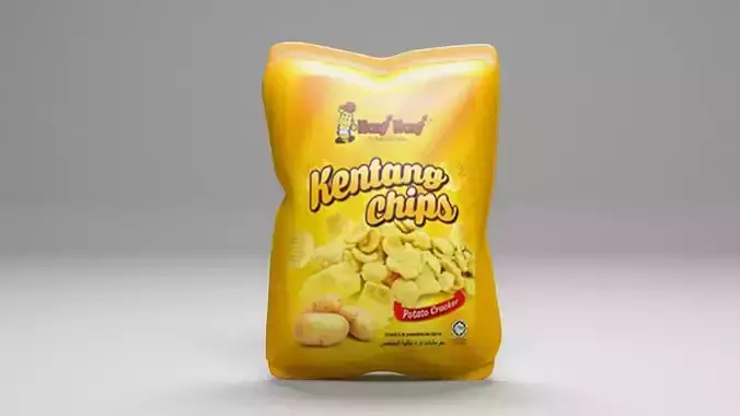 Chips Packaging Low-poly 3D model