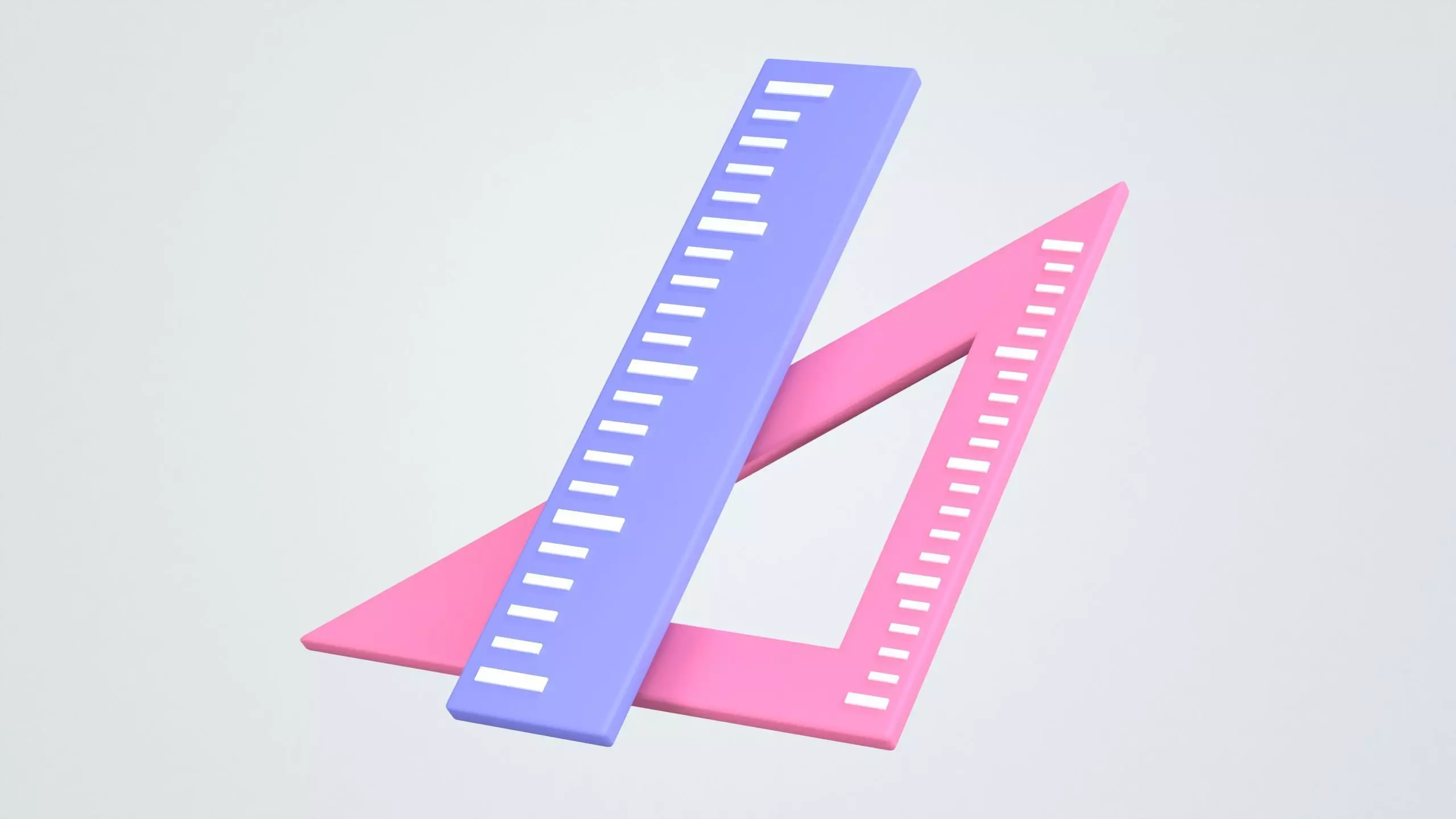 Ruler 3D Icon 3D model_0