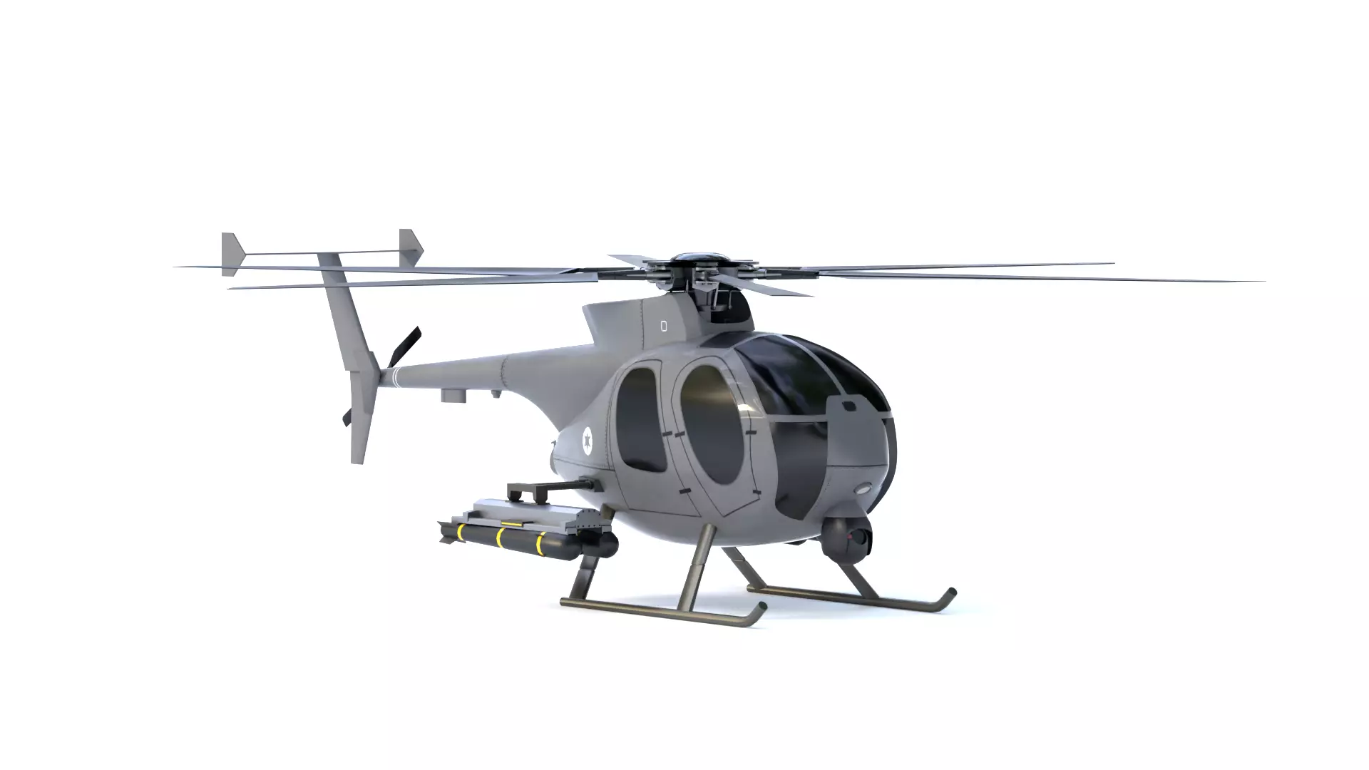 Boeing AH-6i Light Attack - Recon Helicopter - THE ANGRY BIRD - Low-poly 3D model