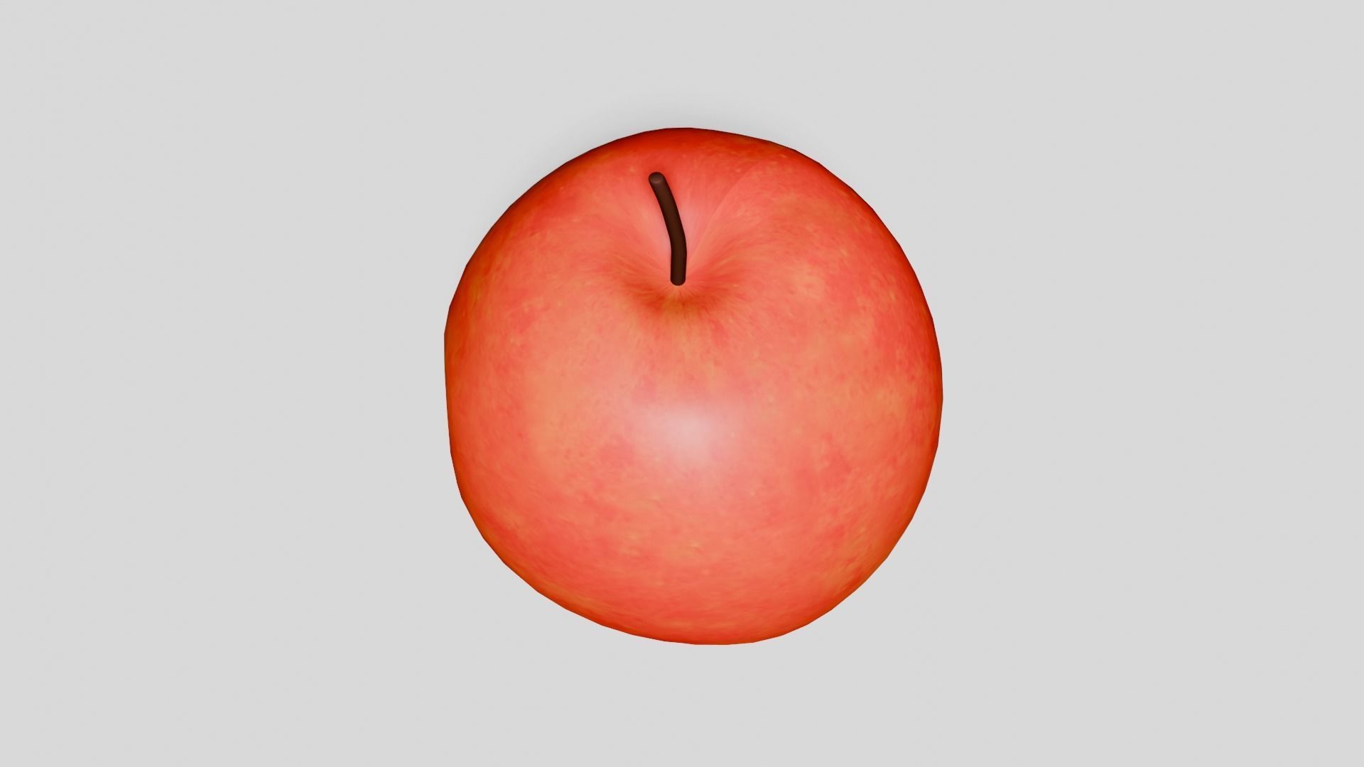 Low Poly Apple Free low-poly 3D model_3