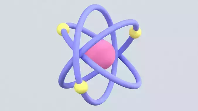 Atomic Structure 3D Icon 3D model