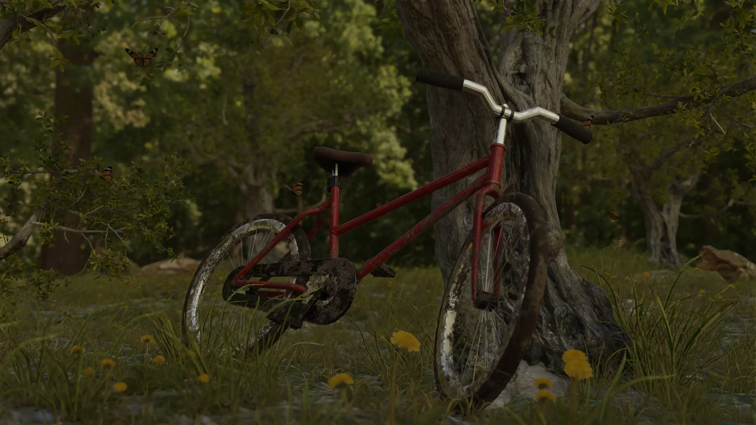 Gameready Low-poly Bike Free low-poly 3D model
