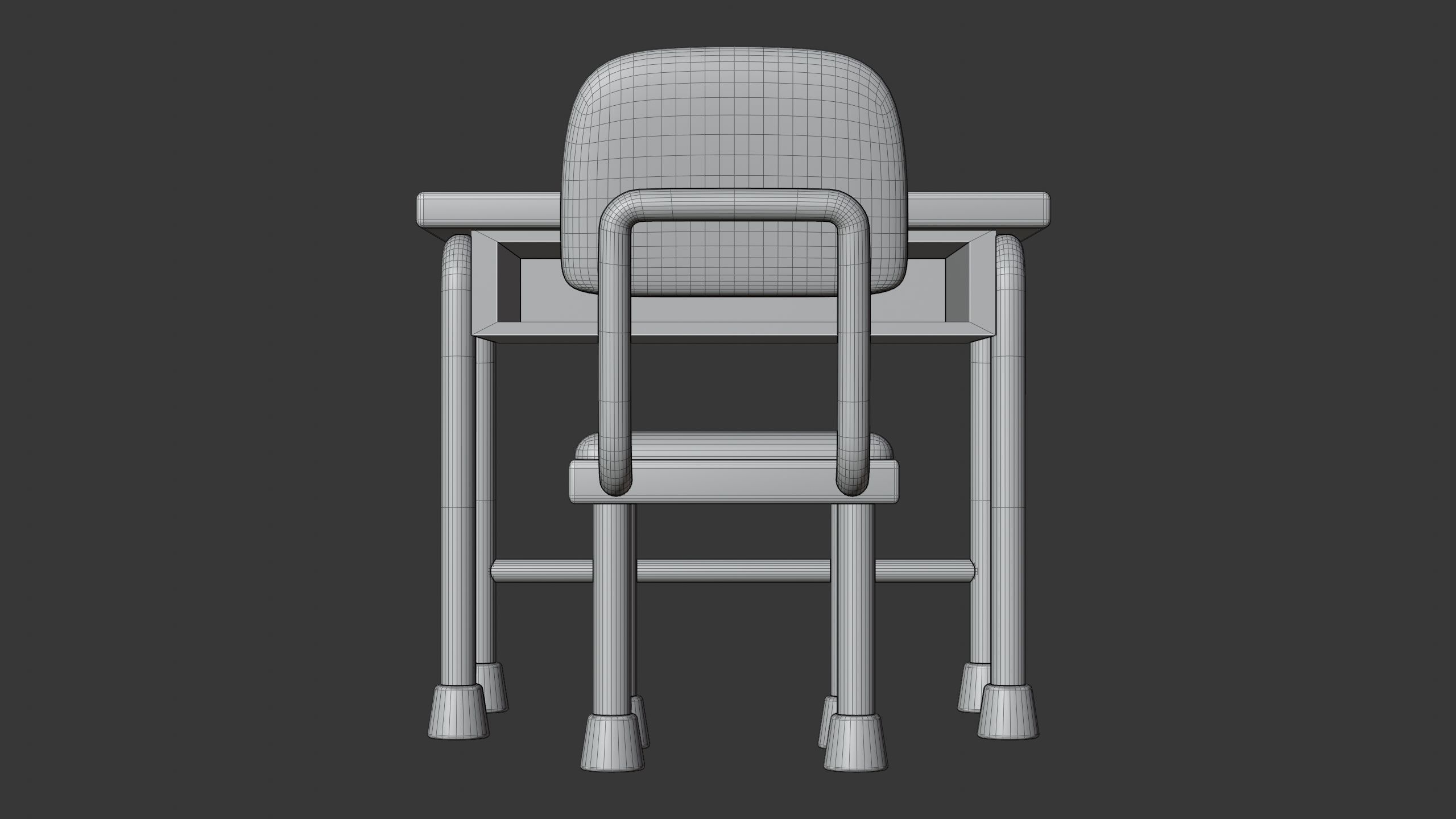 Classroom Desk Set 3D Icon 3D model_10