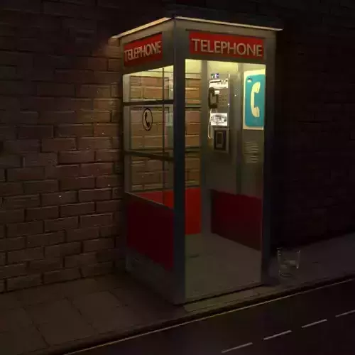 Telephone Booth 3D model