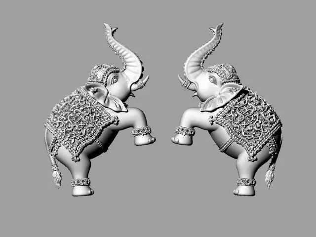 LOT ELEPHANT 3DM MODEL 3D print model