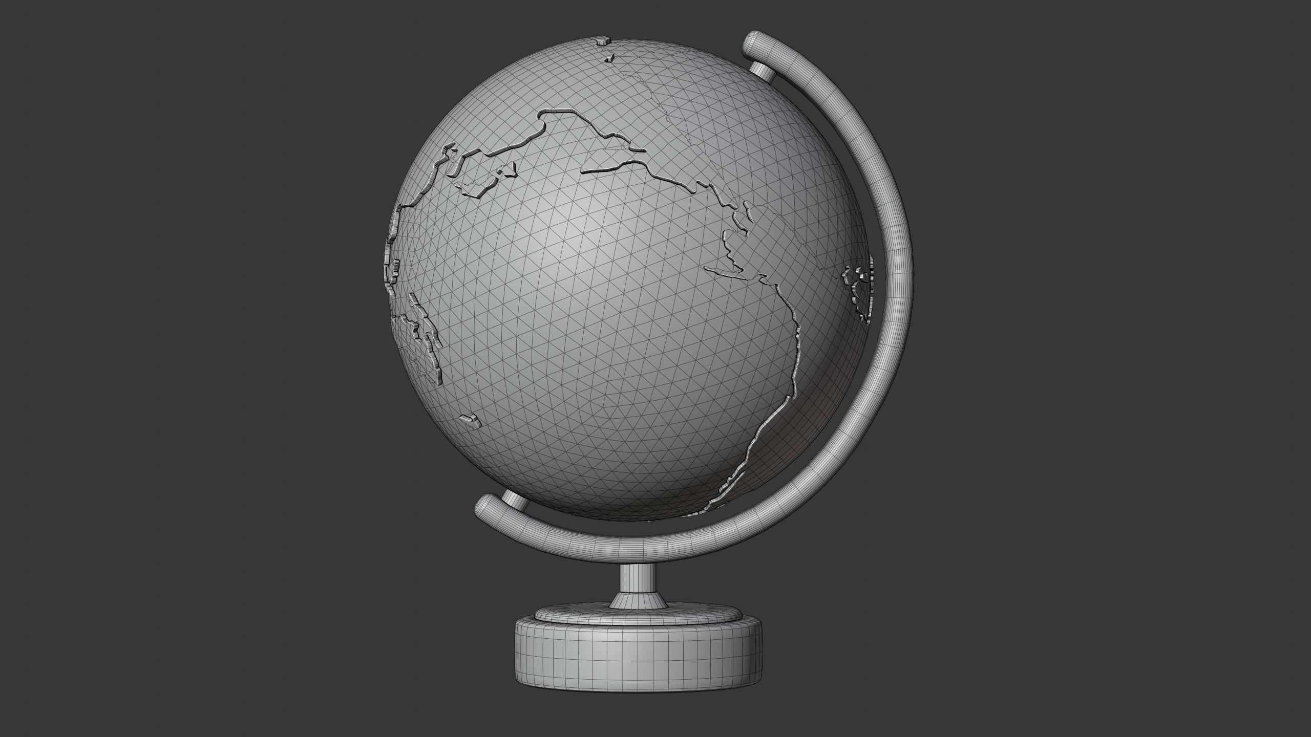 Globe on Stand 3D Icon 3D model_8