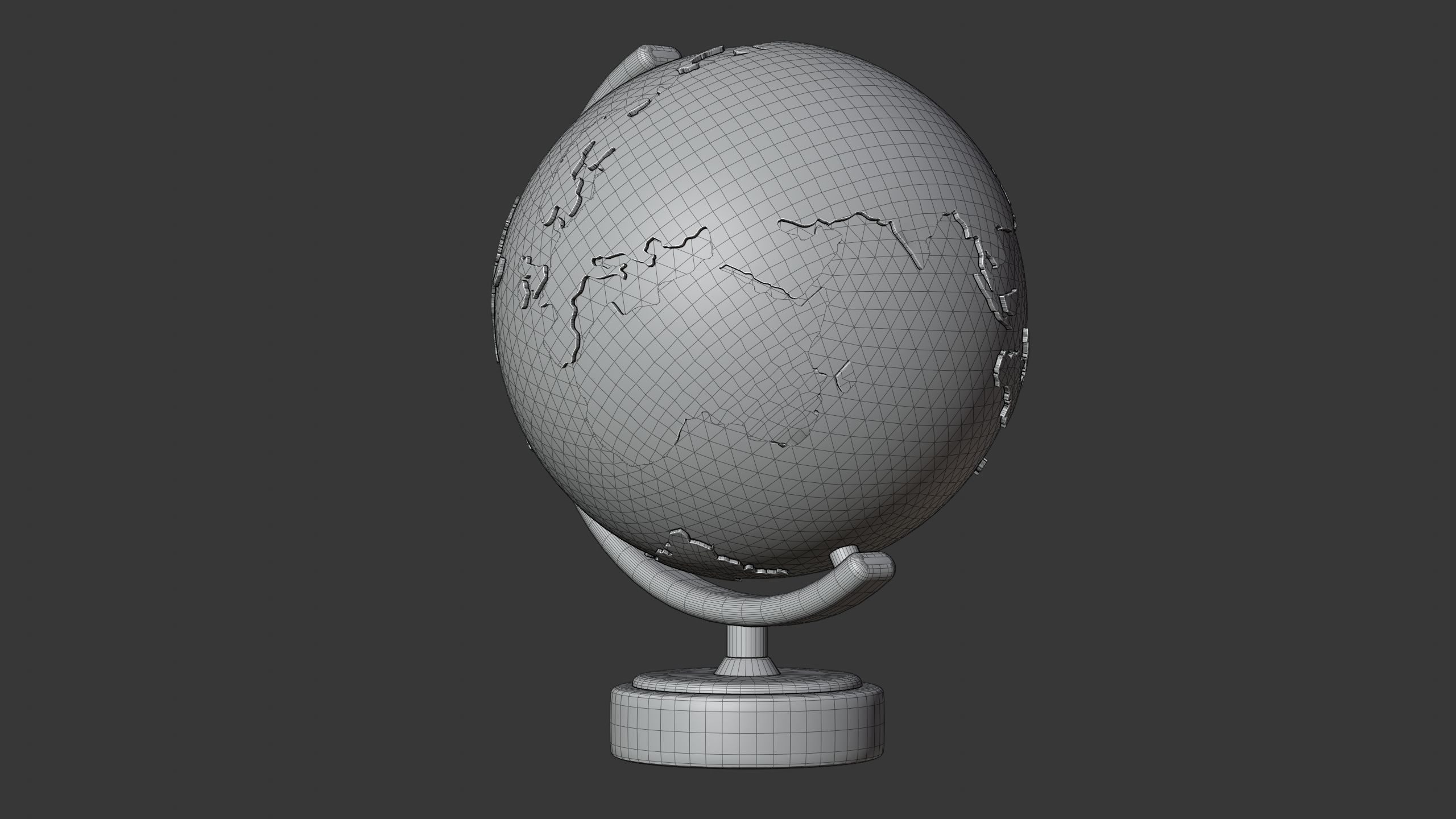 Globe on Stand 3D Icon 3D model_6