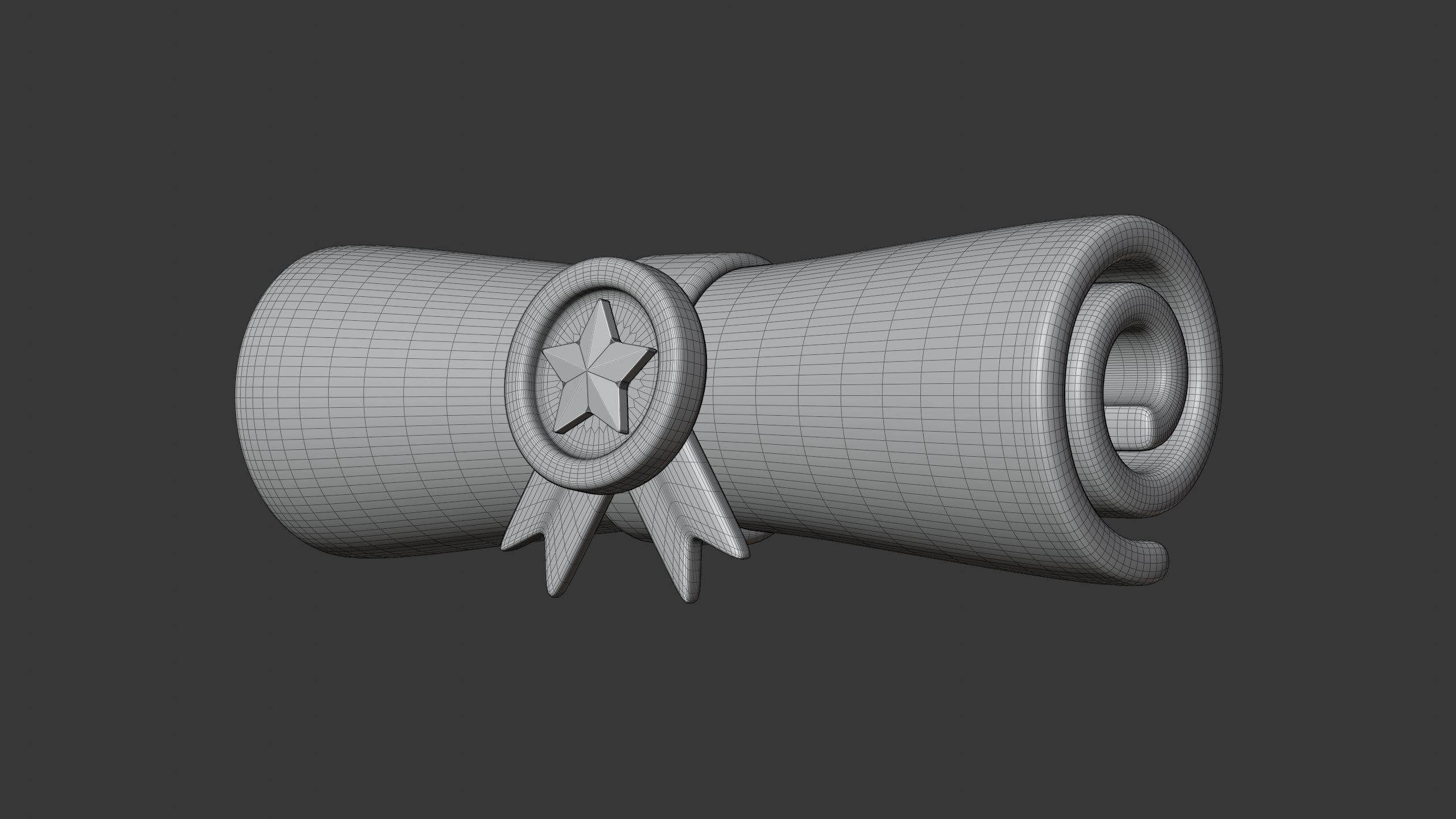 Diploma Scroll 3D Icon 3D model_8