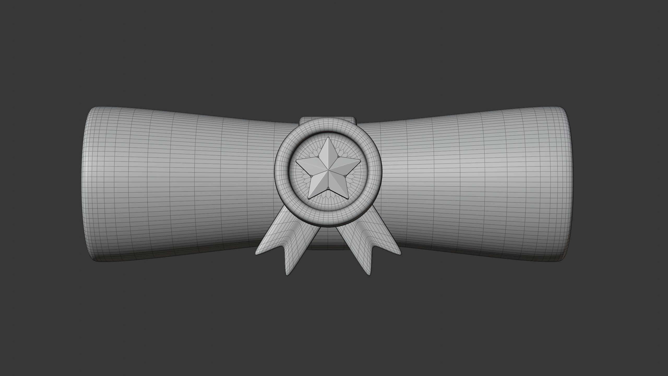 Diploma Scroll 3D Icon 3D model_7