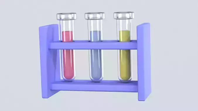 Test Tube Rack 3D Icon