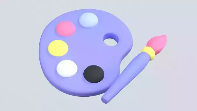 Color Palette 3D Icon