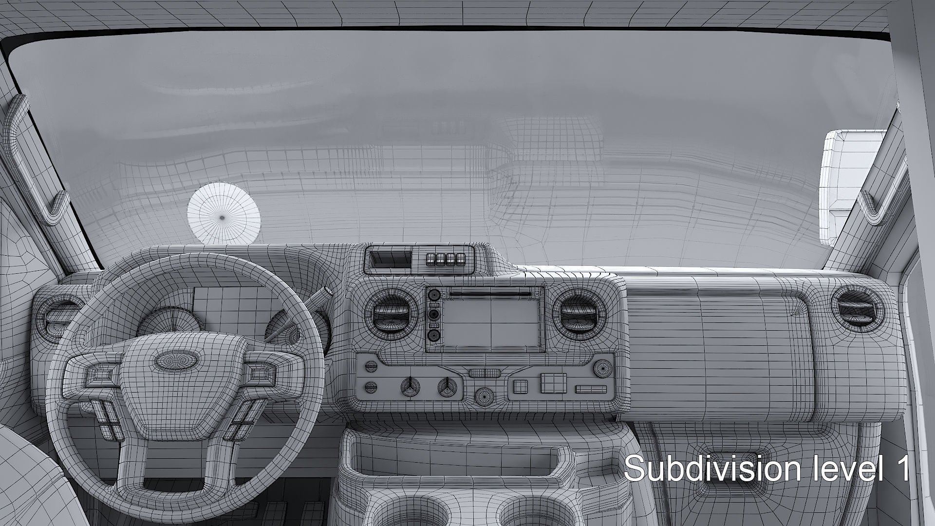 School Bus Type A Low-poly 3D model_31