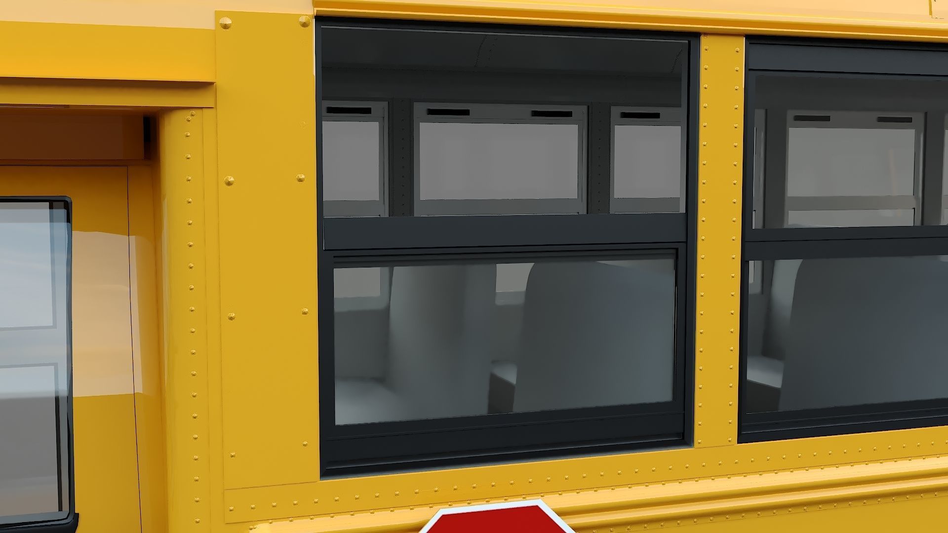School Bus Type A Low-poly 3D model_22