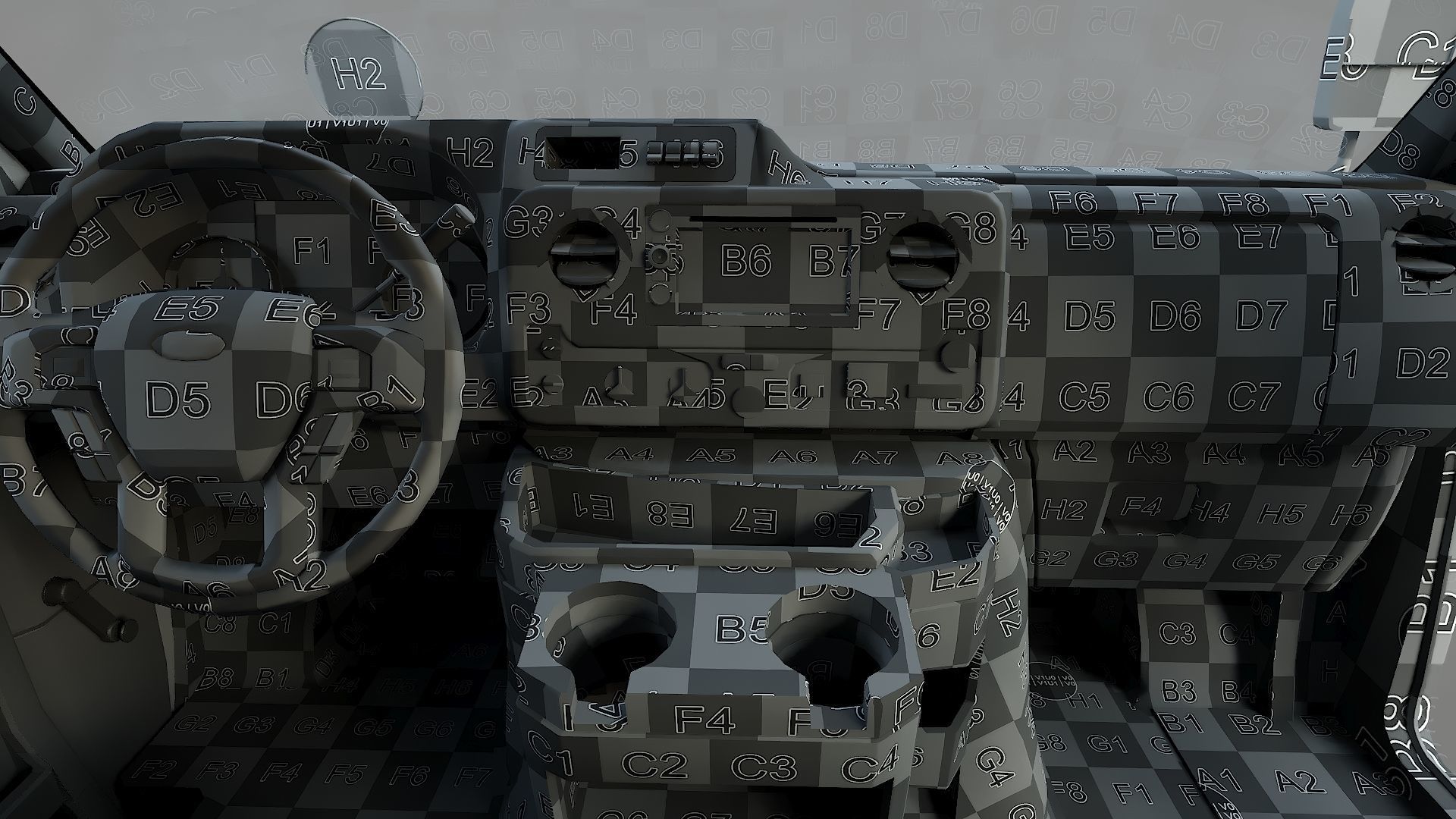 School Bus Type A Low-poly 3D model_37