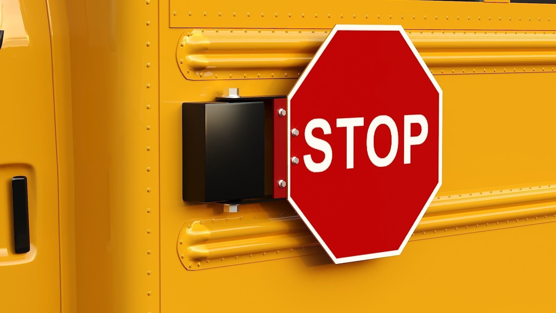 School Bus Type A Low-poly 3D model_18