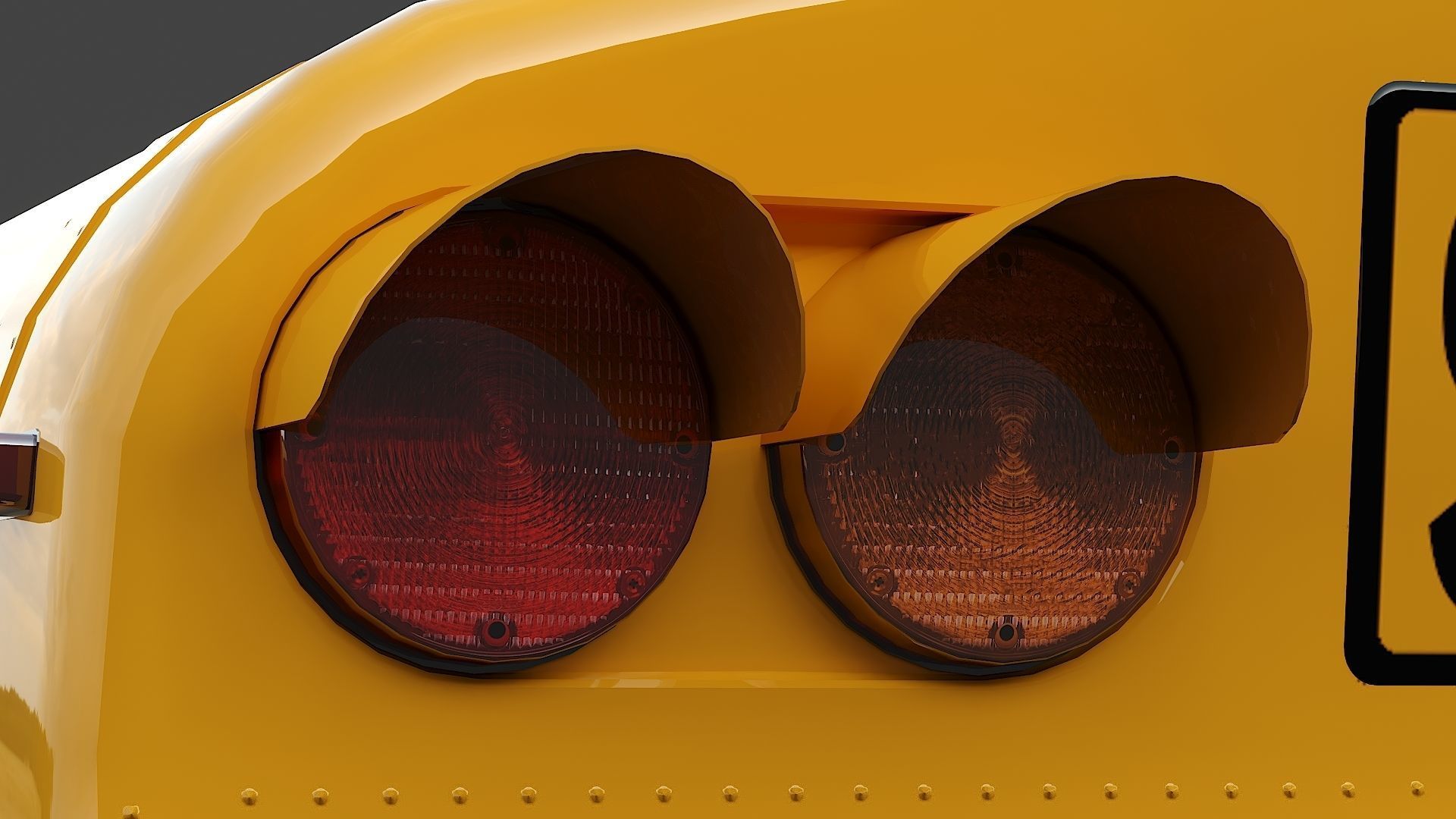 School Bus Type A Low-poly 3D model_20