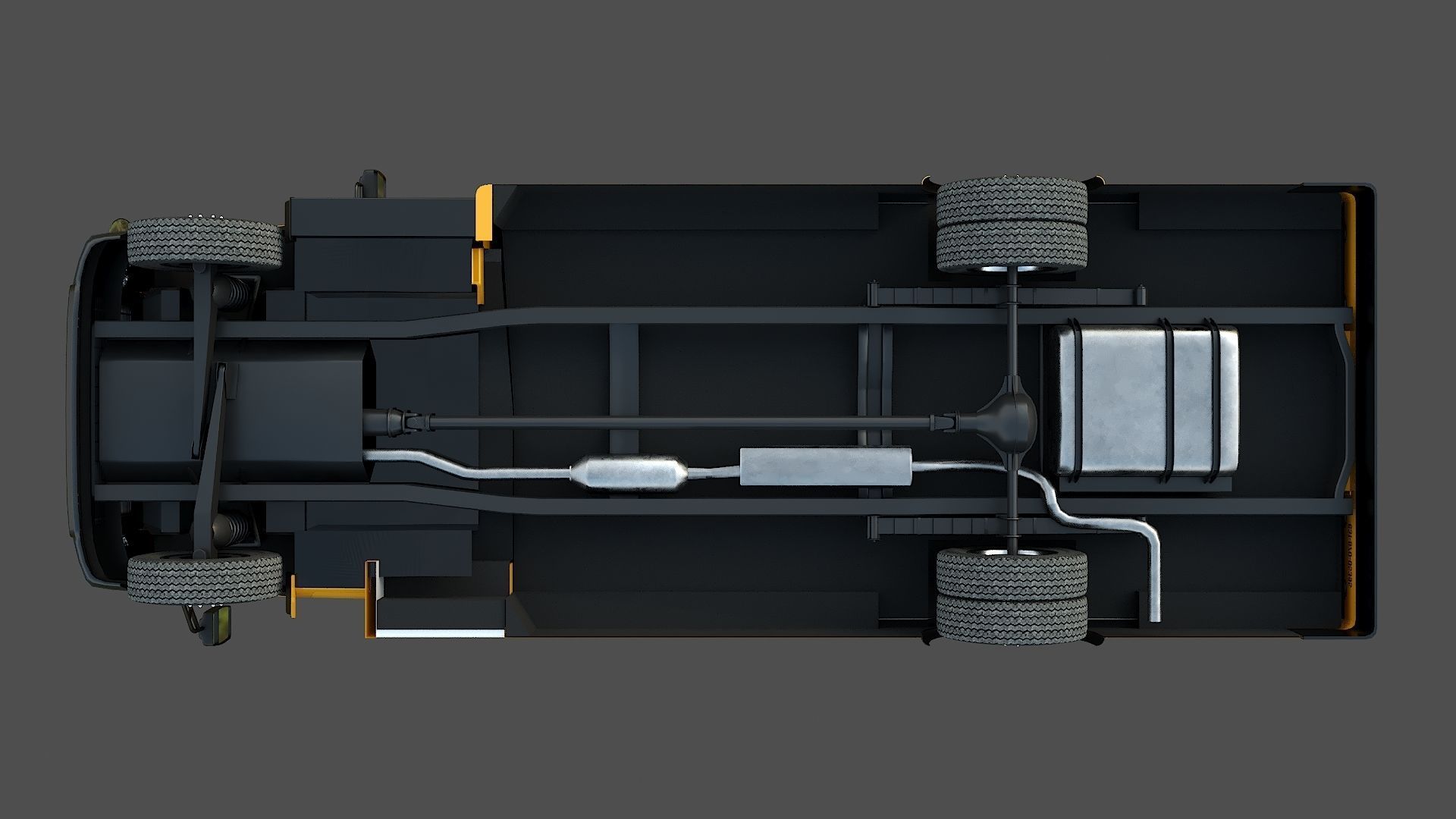 School Bus Type A Low-poly 3D model_27