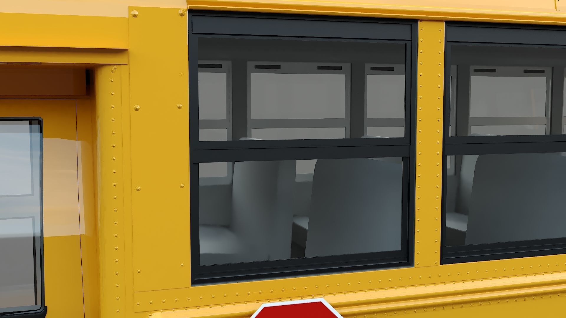 School Bus Type A Low-poly 3D model_21