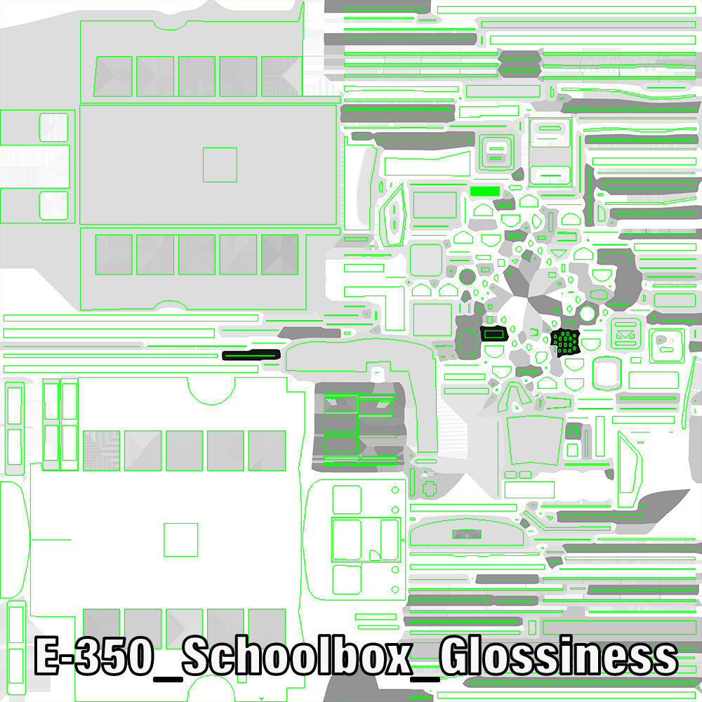 School Bus Type A Low-poly 3D model_43