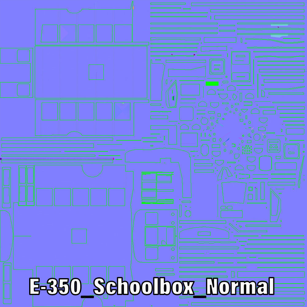 School Bus Type A Low-poly 3D model_45