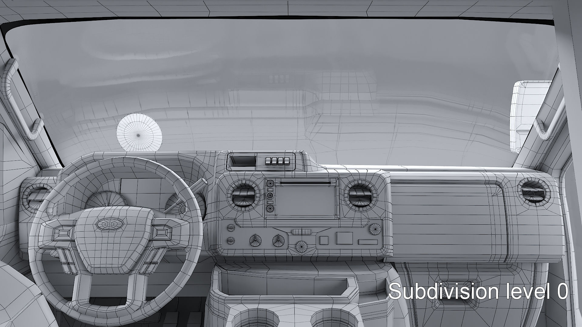 School Bus Type A Low-poly 3D model_30