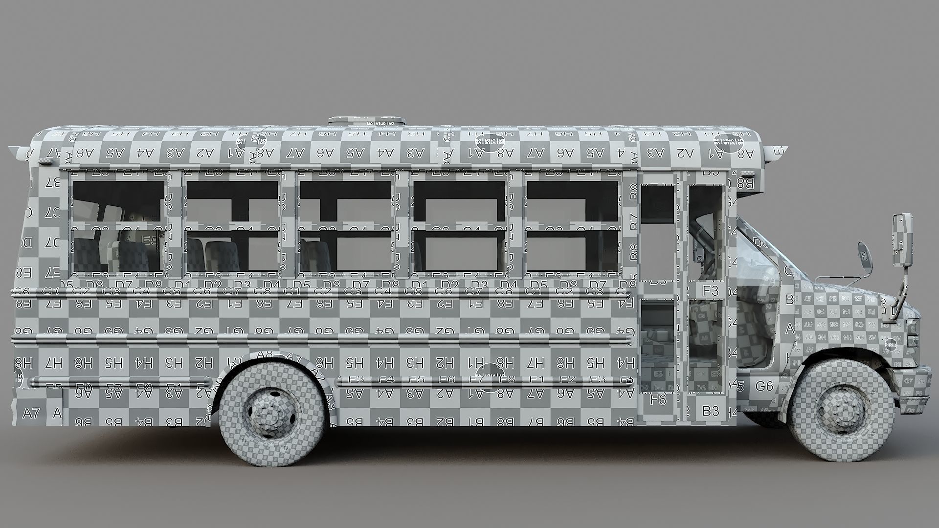 School Bus Type A Low-poly 3D model_38