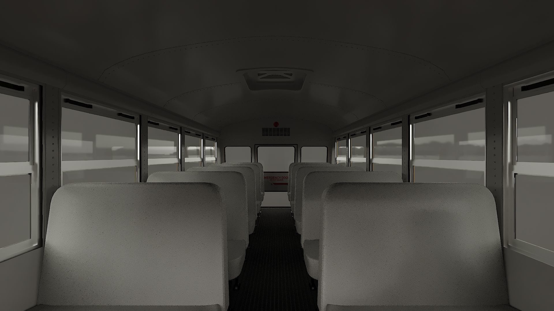 School Bus Type A Low-poly 3D model_9