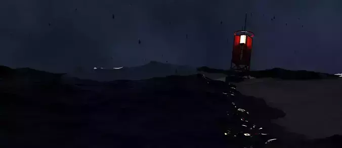 bouy animation on sea