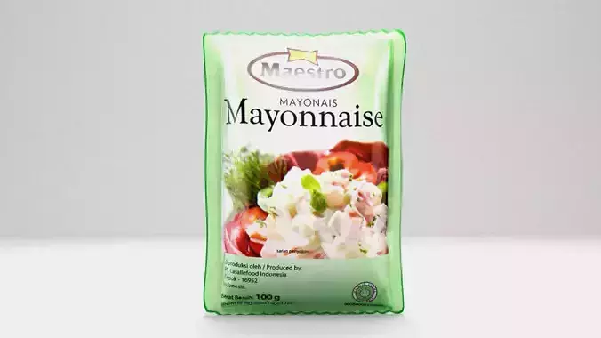 Maestro Mayonnaise Packaging Low-poly 3D model