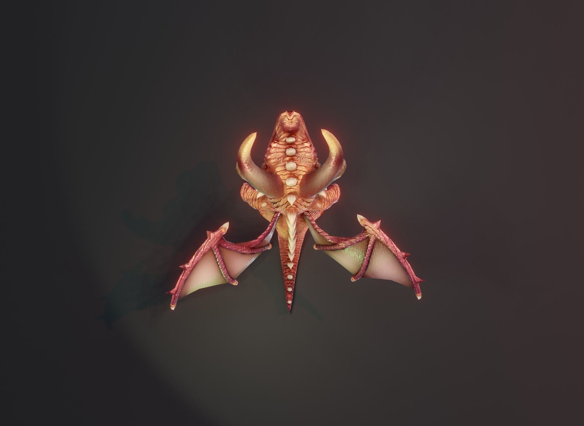 Cartoon Crystal Dragon Animated 3D Model Low-poly 3D model_12